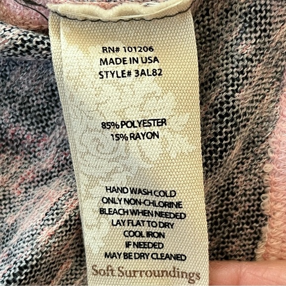 Soft Surroundings Midnight Blooms Floral Lightweight Sweater PS Cottagecore - Picture 12 of 15